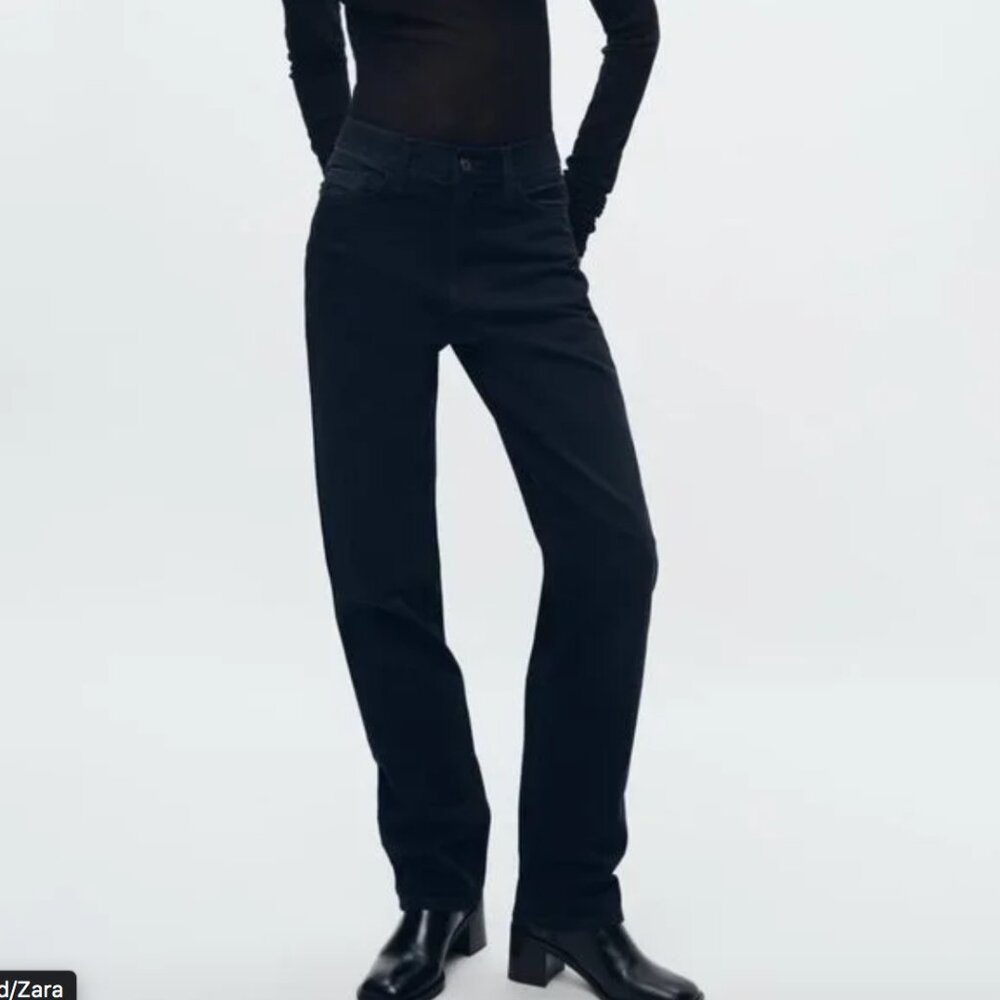 NWT ZARA RELAXED JEANS ZW COLLECTION BLUE